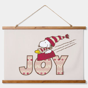 Peanuts   Snoopy & Woodstock Joy Sled Ride Hanging Tapestry