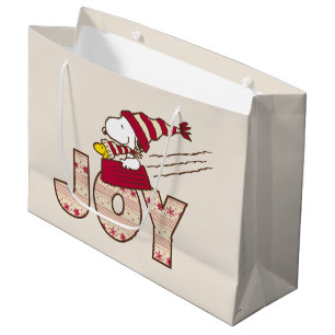 Peanuts   Snoopy & Woodstock Joy Sled Ride Large Gift Bag