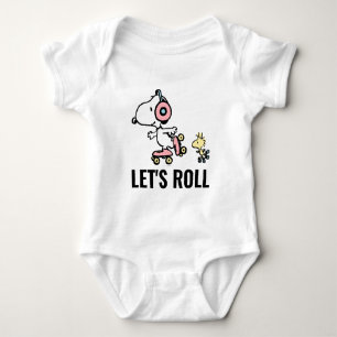 PEANUTS   Snoopy & Woodstock   Let's Roll Baby Bodysuit