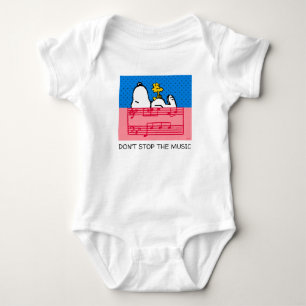 Peanuts   Snoopy & Woodstock Music & Polka Dots Baby Bodysuit