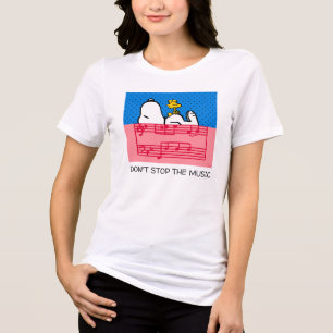 Peanuts   Snoopy & Woodstock Music & Polka Dots Tri-Blend Shirt