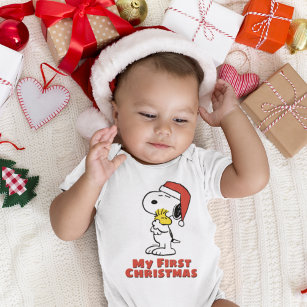 Peanuts   Snoopy & Woodstock - My First Christmas Baby Bodysuit