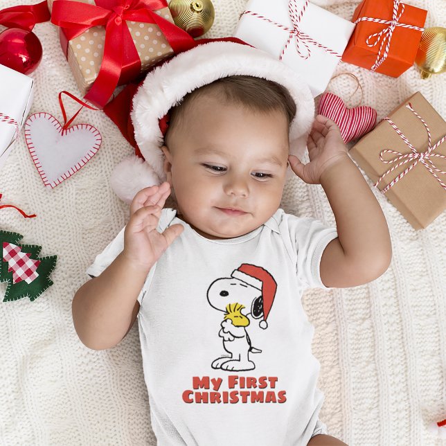 Peanuts | Snoopy & Woodstock - My First Christmas Baby Bodysuit