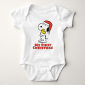 Peanuts | Snoopy & Woodstock - My First Christmas Baby Bodysuit (Front)