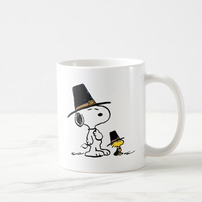 Peanuts | Snoopy & Woodstock Pilgrim Coffee Mug (Right)