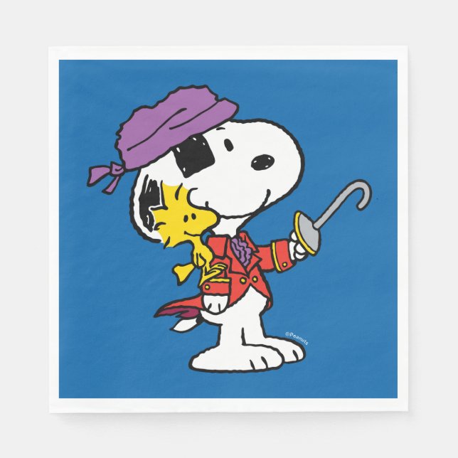 Peanuts | Snoopy & Woodstock Pirates Napkin (Front)