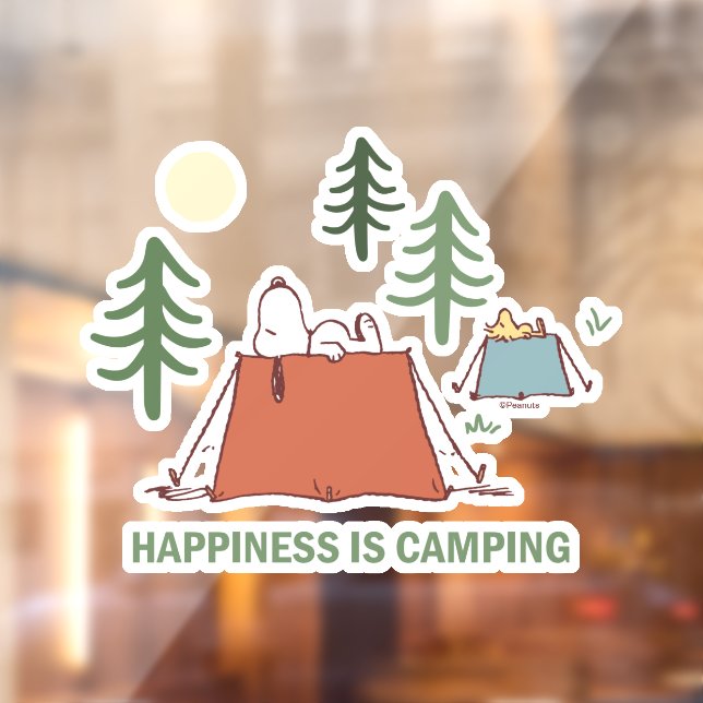 Peanuts | Snoopy & Woodstock Pitching Tents Window Cling (Sheet 2)