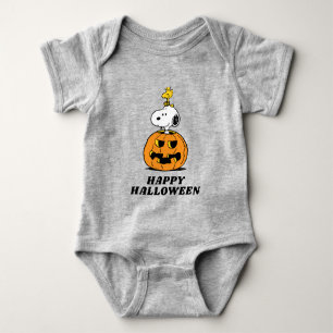 Peanuts Snoopy & Woodstock Pop-up Pumpkin Baby Bodysuit