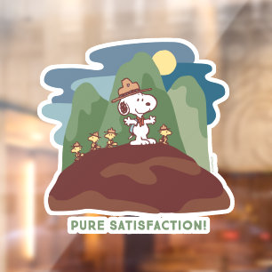 Peanuts   Snoopy & Woodstock Pure Satisfaction Window Cling
