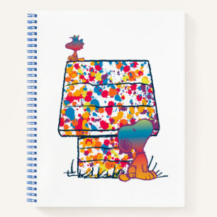 Peanuts   Snoopy & Woodstock Rainbow Paint Notebook
