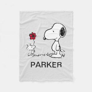 Peanuts   Snoopy & Woodstock Red & Black Fleece Blanket