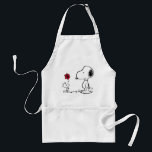 Peanuts | Snoopy & Woodstock Red & Black Standard Apron<br><div class="desc">This cute Peanuts red and black artwork features the Snoopy and Woodstock.</div>