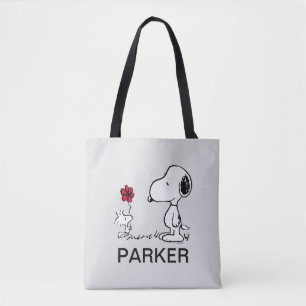 Peanuts   Snoopy & Woodstock Red & Black Tote Bag