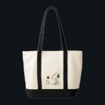 Peanuts | Snoopy & Woodstock Red & Black Tote Bag<br><div class="desc">This cute Peanuts red and black artwork features the Snoopy and Woodstock.</div>