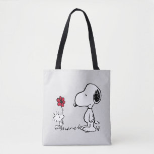 Peanuts   Snoopy & Woodstock Red & Black Tote Bag