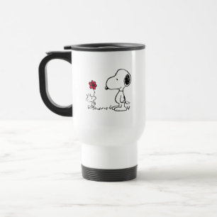 Peanuts Snoopy & Woodstock Red & Black Travel Mug