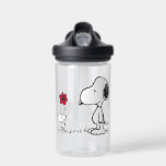 Peanuts | Snoopy & Woodstock Red & Black Water Bottle<br><div class="desc">This cute Peanuts red and black artwork features the Snoopy and Woodstock.</div>