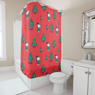 Peanuts   Snoopy & Woodstock Red Christmas Pattern