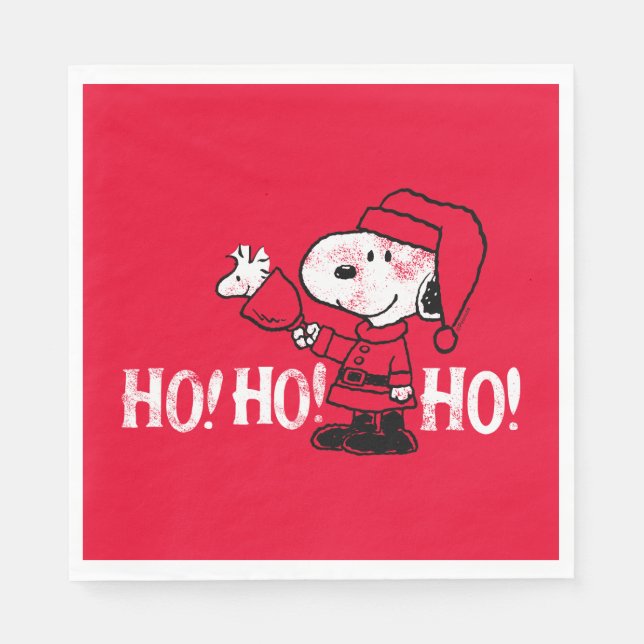 Peanuts | Snoopy & Woodstock Ringing Bells Napkin (Front)