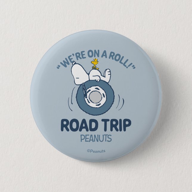 Peanuts | Snoopy & Woodstock Road Trip 2 Inch Round Button (Front)