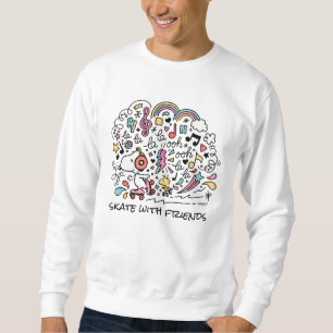 Peanuts   Snoopy & Woodstock Roller Skating Sweatshirt