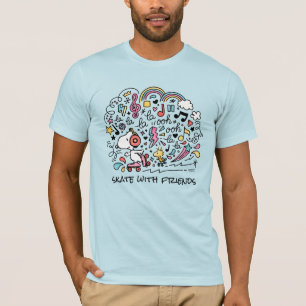 Peanuts Snoopy & Woodstock Roller Skating T-Shirt