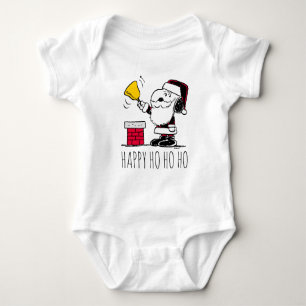 Peanuts   Snoopy & Woodstock Santa Bell Ringer Baby Bodysuit