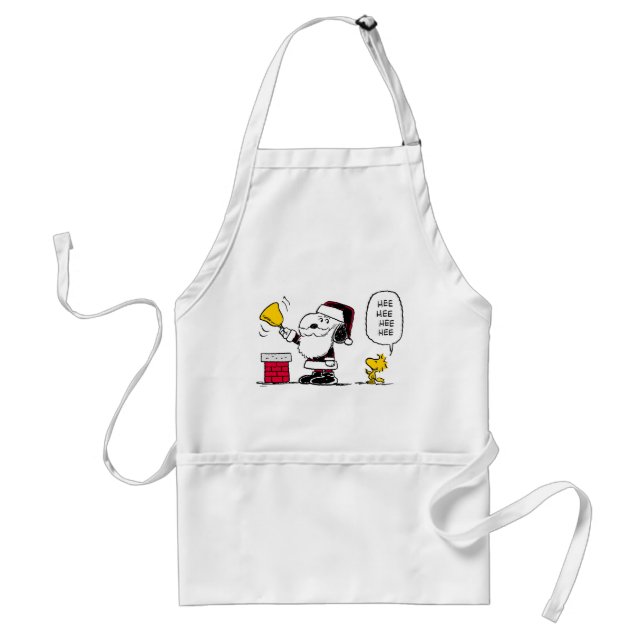 Peanuts | Snoopy & Woodstock Santa Bell Ringer Standard Apron (Front)