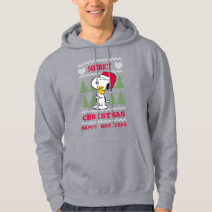 Peanuts Snoopy & Woodstock Santa Claus Hug Hoodie