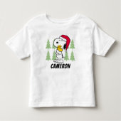 Peanuts | Snoopy & Woodstock Santa Claus Hug Toddler T-shirt (Front)