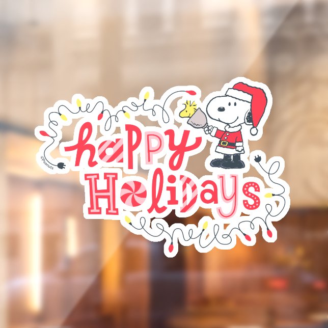 Peanuts | Snoopy & Woodstock Santa Claus Window Cling (Sheet 2)