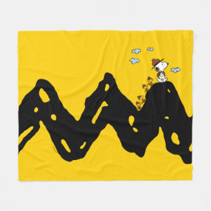 Peanuts Snoopy & Woodstock Scout Troop Hike Fleece Blanket