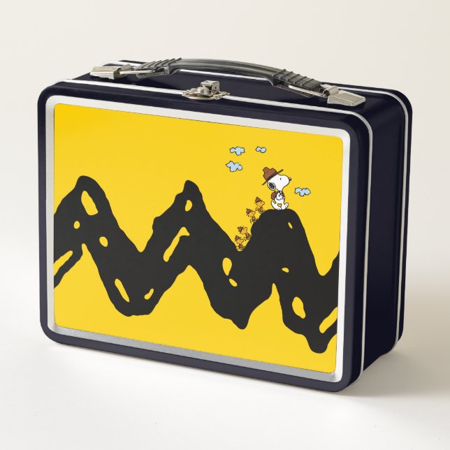 Peanuts | Snoopy & Woodstock Scout Troop Hike Metal Lunch Box (Front)
