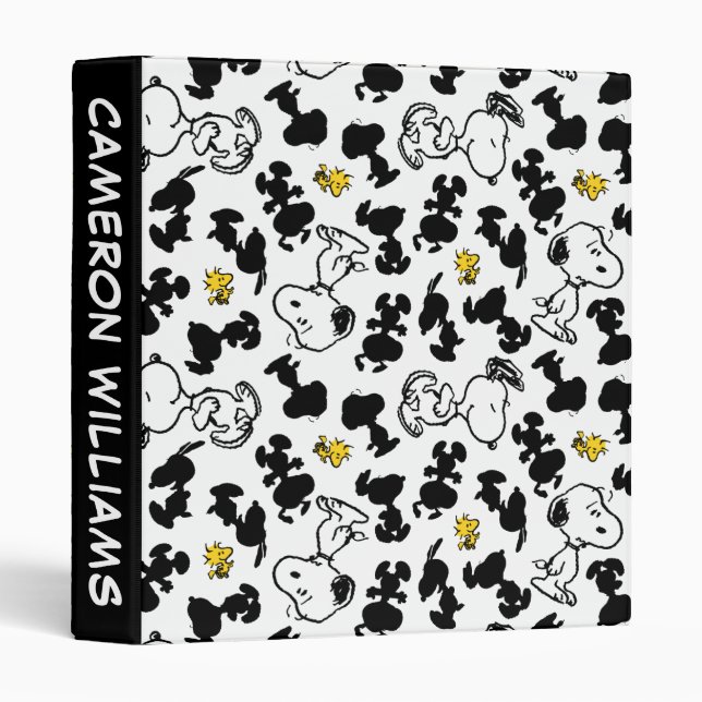 Peanuts |  Snoopy & Woodstock Shadow Pattern Binder (Front/Spine)