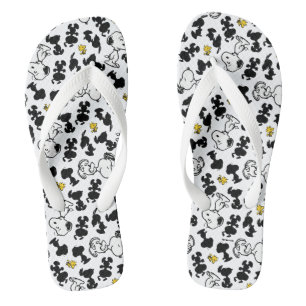 Peanuts    Snoopy & Woodstock Shadow Pattern Flip Flops