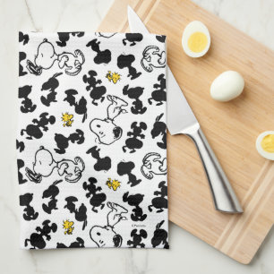 Peanuts    Snoopy & Woodstock Shadow Pattern Kitchen Towel