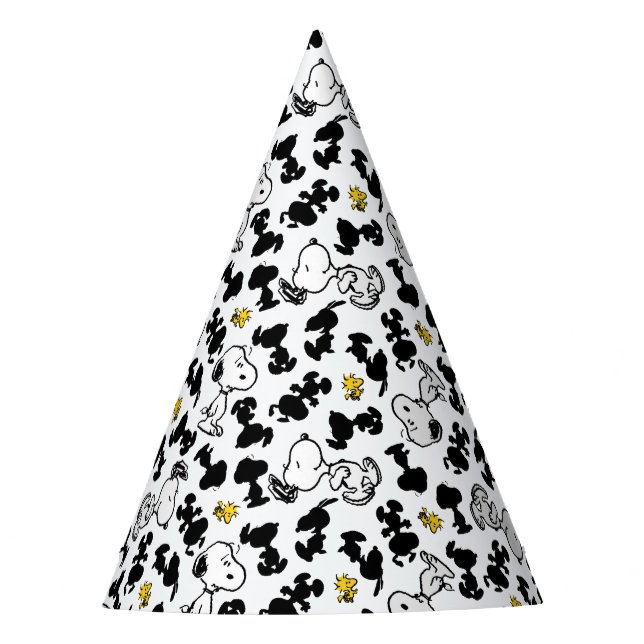 Peanuts |  Snoopy & Woodstock Shadow Pattern Party Hat (Front)