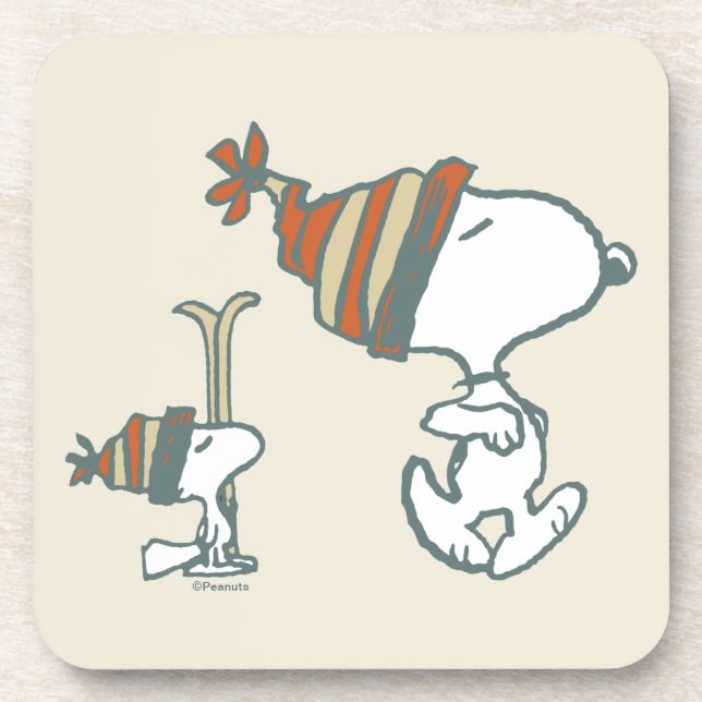 Peanuts | Snoopy & Woodstock Ski Trip Coaster (Front)