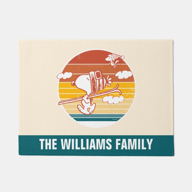 Peanuts | Snoopy & Woodstock Ski Trip Doormat (Front)