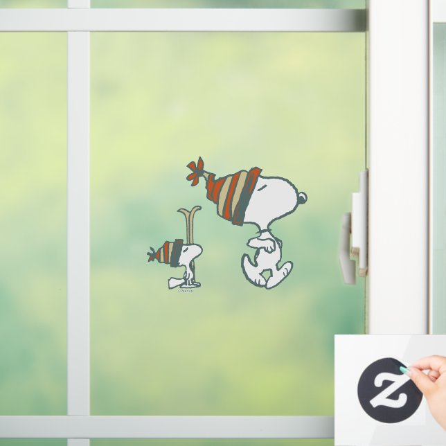 Peanuts | Snoopy & Woodstock Ski Trip Window Cling (Home)