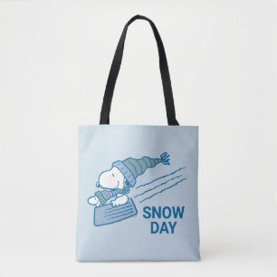 Peanuts   Snoopy & Woodstock Sledding Tote Bag
