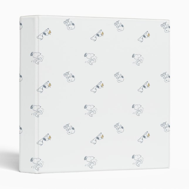 Peanuts | Snoopy & Woodstock Soft Grey Pattern Binder (Front/Spine)