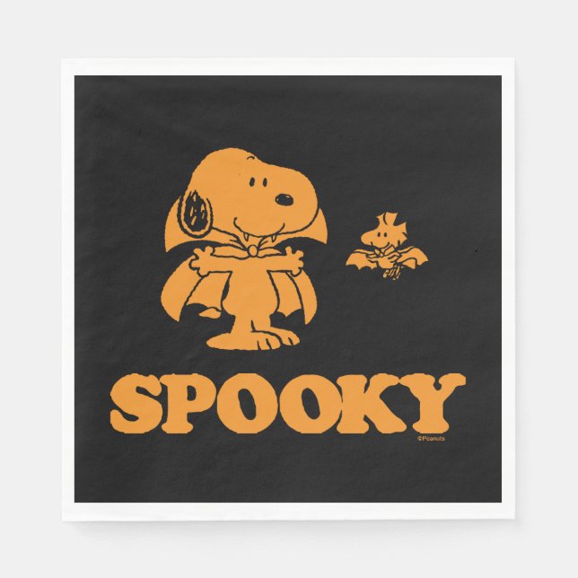 Peanuts | Snoopy & Woodstock Spooky Napkin (Front)
