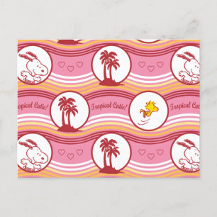 Peanuts   Snoopy & Woodstock Tropical Cutie Postcard