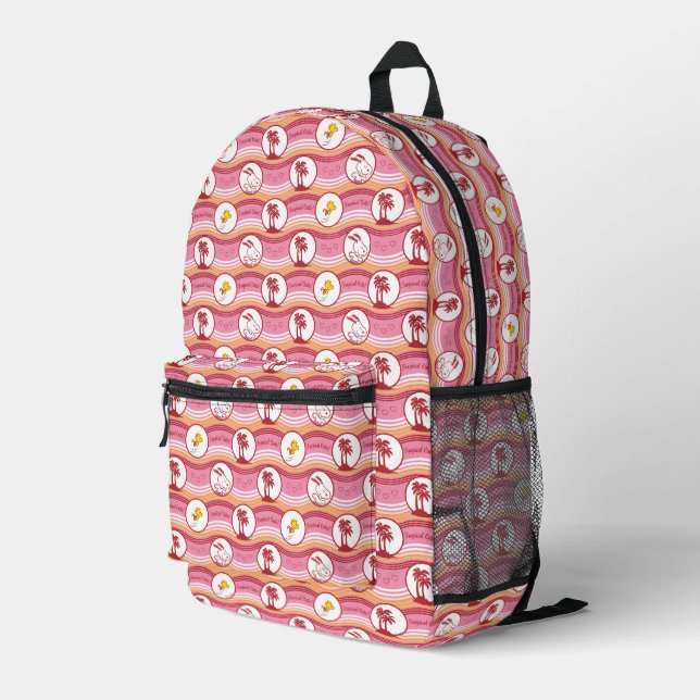 Peanuts | Snoopy & Woodstock Tropical Cutie Printed Backpack (Back Corner Right)