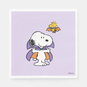 Peanuts Snoopy Woodstock Vampire Halloween Napkin