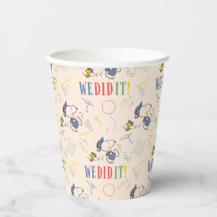 Peanuts Snoopy Woodstock We Did It Graduation Paper Cups