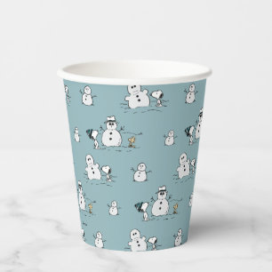 Peanuts   Snoopy & Woodstock Winter Break Pattern Paper Cups