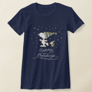 Peanuts Snoopy & Woodstock Winter Skating T-Shirt