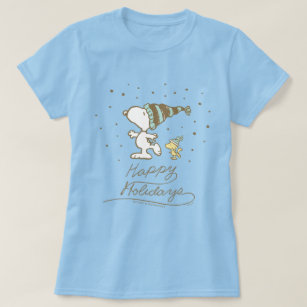 Peanuts   Snoopy & Woodstock Winter Skating T-Shirt